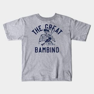 The Great Bambino, Babe Ruth Design Kids T-Shirt